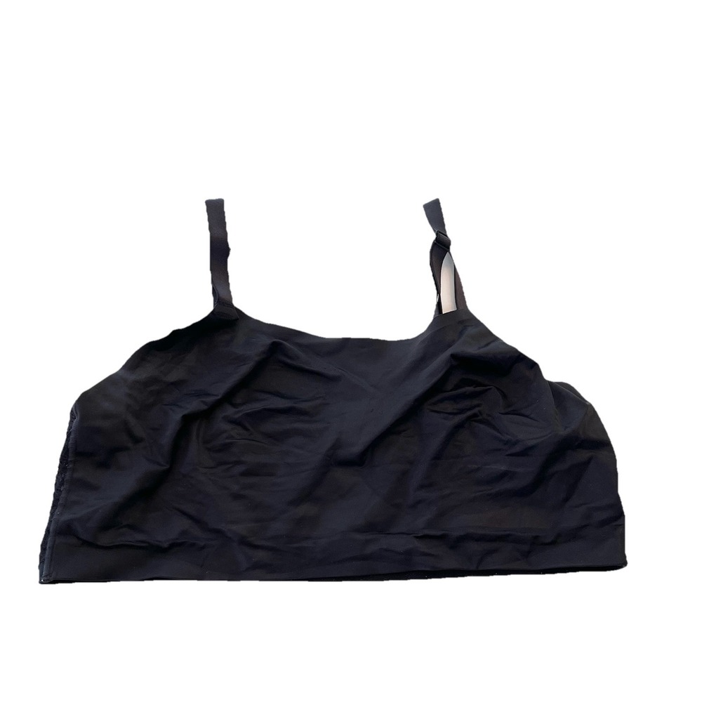 Soma Enbliss Luxe Lace Back Bralette Womens XL Black Seamless No Pads
